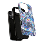 Chrome Metallic Swirl  Art Tough Phone Case