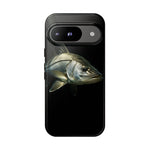 Snook Fishing Phone Case, Saltwater Portrait Black Cover, Gift