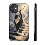 Piano Cat walking on keys Tough Case | Phone cover, musical cat art