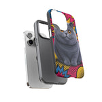 British Shorthair Round Pop Art Tough Phone Case
