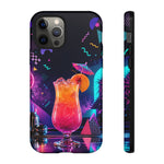 Neon Cocktail Phone Case | Retro 80s Tropical Drink Art