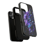 Holographic Wolf Phone Case, Fractured Prism Iridescent Cover