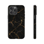 Black Gold Marble Pattern Phone Case | Tough Case