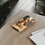 Guilty Basset Hound Phone Case, Muddy Watercolor Art Cover