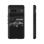 Black Z28 Camaro Phone Case Muscle Car American Flag Tough Cover