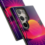 Classic Grid Sunset Vaporwave Art Tough Phone Case