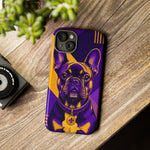 French Bulldog Pop-Art Portrait Tough Phone Case - Purple Gold