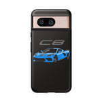 Rapid Blue C8 Corvette Vector Tough Phone Case