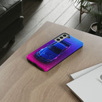 R34 Skyline Phone Case, Blue Top-Down Duotone Gradient Cover