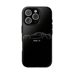 RX-7 outline car Tough Case | JDM sports car phone case