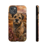 Border Terrier Earthy Watercolor Art Tough Phone Case