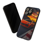 Orange C8 Z06 Flat Plane V8 Speed Art Tough Phone Case