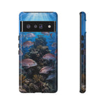 Snapper Reef Phone Case, Sunlit School Ocean Fishing Tough Cover