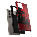 Red Mustang Art Phone Case, GT500 American Muscle Car Tough Cover