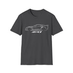 2019 ZR1 Modern Outline Silhouette T-Shirt C7 Line Art Emblem Car Fan Gift Tee