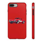 Red Classic Corvette C1 Illustration phone case | Retro Car Tough Case