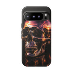 Chrome Skull Sunset Reflection Phone Case Tough Cover Gift
