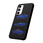 Blue 180SX JDM Sports Car Phone Case Tough Multi View