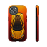 Z06 Corvette Phone Case, Yellow Top-Down Duotone Gradient Cover