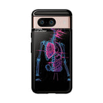 Neon Anatomical Skeleton Phone Case | Internal Displacement Art