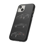 Black 300ZX Sports Car Tough Phone Case - Multi View