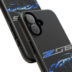 Blue C7 Z06 Sports Car Tough Phone Case Track Style Cover Gift