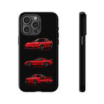 FD RX7 Phone Case Red, Three-View Vector Cover, JDM Gift