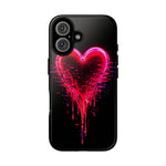 Melting Glitch Heart Neon Phone Case