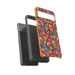 Peace Love Rainbow Spiral Art Tough Phone Case