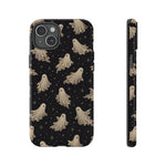 Vintage Ghost Pattern phone case | Halloween spooky stars design