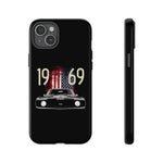 1969 Camaro SS American Flag Tough Phone Case Cover Gift Art