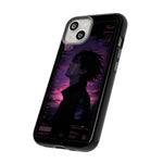 Melancholy Data Poster Phone Case, Glitch Anime Sky Tough Cover