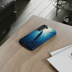 Barracuda Silhouette Phone Case, Sunlit Marine Art Tough Cover