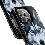 Siberian Husky Geometric Diamond Art Tough Phone Case