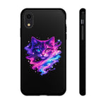 Galaxy Cat Cosmic Swirl Vaporwave Phone Case Mystical Tough Case