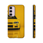 Yellow Skyline Phone Case, R34 GTR 90s JDM Legend Tough Cover for Men Gift