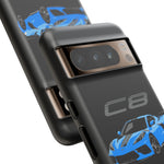 Rapid Blue C8 Corvette Vector Tough Phone Case