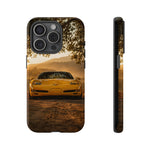 C5 Z06 Corvette Phone Case, Yellow Golden Hour Trail Cover