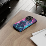 Anime Girl Phone Case Teal, Neon Kanji Calm Gradient Tough Cover