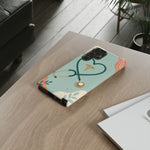 Stethoscope Heart Phone Case, Nurse Icon Teal Cover