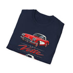 Red 1960 Corvette Convertible T-Shirt | Retro Classic Car Illustration