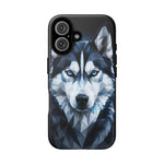 Siberian Husky Geometric Diamond Art Tough Phone Case