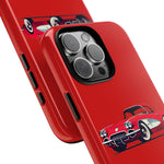 Red Classic Corvette C1 Illustration phone case | Retro Car Tough Case