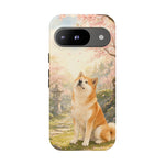 Akita under Cherry Blossoms Dog Breed Phone Case