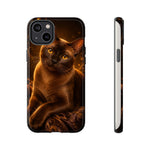 Burmese Golden Sable Portrait Art Tough Phone Case