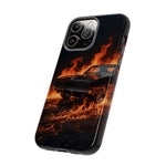 Black Charger Classic Muscle Flames Tough Phone Case Cover Gift