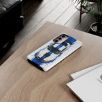 GT500 Phone Case, White Top-Down Painterly Stripe Cover, Gift