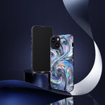 Chrome Metallic Swirl  Art Tough Phone Case