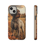 German Wirehaired Pointer Autumn Art Tough Phone Case