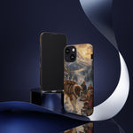 Saint Bernard Winter Rescue phone case | snowy mountain dog scene